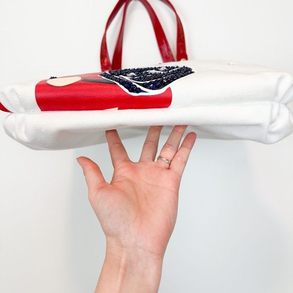 Coach Poppy-Chan Cherry Evie Tote Japanese Kawaii Pink Shoulder Bag 15542 Canvas - Picture 6 of 15